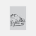 VW Type1 Beetle – Classic car – Typographic