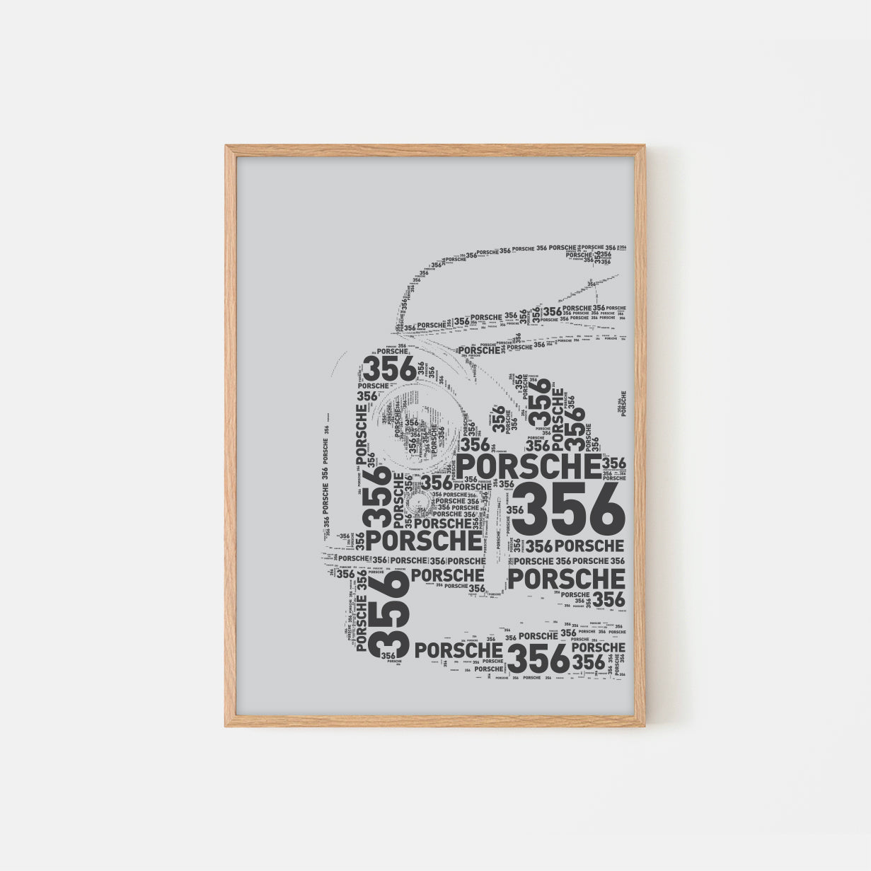Porsche 356 – Classic car – Typographic