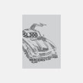 Mercedes SL300 Gullwing – Classic car – Typographic