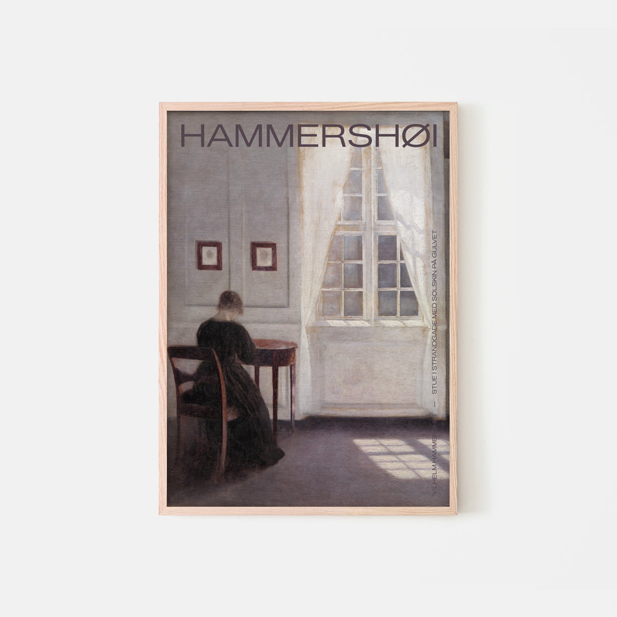 Vilhelm Hammershøi  — Stue i Strandgade med solskin på gulvet No2
